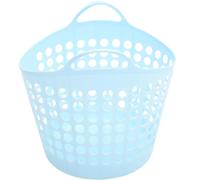 Cabilock Panière à Linge Ronde Plastique Avec Poignées Panier De Rangement Pour Vêtements Design Aéré Pour Salle De Bain Chambre Et Salon