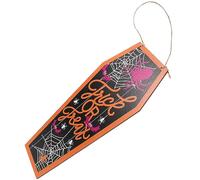 Cabilock Panneau Cercueil Suspendu Décor Halloween pour Porte Entrée Décoration Murale Robuste et Ornement Suspendu pour Maison et Bureau