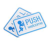 Cabilock Panneaux de Porte en Acrylique «Pousser» et «Tirer» pour Portes Vitrées Lot de 4 set de Pièces Signalisation pour Hôtels Magasins et Lieux Publics Solide et Polyvalent