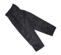 Cabilock Pantalon de Pluie M, Double Couche Imperméable et Respirant Adulte | Nylon Polyester, Taille Élastique Poche Fonctionnelle, Coutures Renforcées, Noir Mat