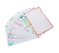 Cabilock Papier à Lettres Décoratif à Bordures, 160 Feuilles Multicolores, Format A4, Papier à Écrire pour Étudiants et Usage Bureautique, pour Messages, Poèmes et Notes Scolaires