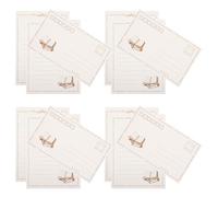 Cabilock Papier à Lettres Vintage Décoratif Vierge, Lot de 2 Sets de Sets de Ensembles, Papier à Écrire Élégant pour Correspondance, pour Notes, Poèmes et Vœux, Papeterie Bureau et Loisirs
