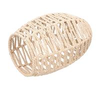 Cabilock Papier Corde Abat-Jour Japandi Décor Vintage Décor Pour Lampadaires Macramé Abat-Jour Rotin Luminaire Ombre Abat-Jour En Rotin Plafond Réutilisable Couvercle De La Lampe Kaki 26x18cm