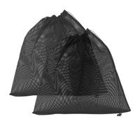 Cabilock Paquet de Filtration pour Pompe à Eau en Polyester Noir Cordon de Serrage, Filet Maillé, 2pcs, pour Aquariums et Bassins, Protège la Pompe et Filtre Efficacement