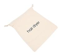 Cabilock Paquet de Rangement pour Sèche-Cheveux en Toile 33X30 CM Cordon de Serrage Couleur Beige Pochettes Organisatrices pour Voyage et Maison pour Hôtel et Chambre d'Amis