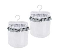 Cabilock Paquet En Filet De Rangement Pratique Cuisine 2pcs Accessoires Suspendus En Polyester Poches Murales Respirantes Gain De Place Pour Fruits Et Légumes