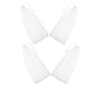 Cabilock Paquet Mangeoires de Chaussette Fermeture à Cordon Lot de 4 en Polyester Blanc Coupe-Vent, pour Pinsons des