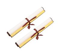Cabilock Parchemin Vierge Portable 2 Rouleaux en Papier Xuan 137 CM pour Calligraphie et Peinture Chinoise à Suspendre Chez Soi