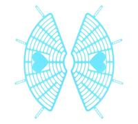 Cabilock Pare-Brise arrière Grille de Roue arrière de vélo 2 pièces en Plastique Bleu pour siège arrière et Repose-Pieds pour Enfants et Filles