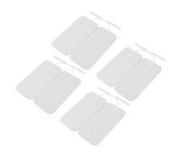 Cabilock Patchs Portables Rectangulaires en Tissu Non Tissé Blanc 8 Pièces Compatibles Stimulateurs Musculaires pour Massage et Thérapie à Domicile