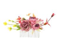 Cabilock Peigne à Cheveux Mariage en Fleurs Artificielles Accessoire pour Demoiselle d'Honneur Coiffure Bohème Légère Couleurs Aléatoires pour Fêtes Photos et Couleur Aléatoire