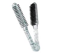 Cabilock Peigne Lissant Cheveux Double Face avec Poils de Sanglier Denses Brosse Démêlante Compacte pour Coiffage Rapide à Domicile et Salon Adaptée Cheveux Épais et Fins