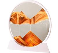 Cabilock Peinture de Sable Mouvante 3D en Verre et Plastique Jaune, Décoration Chic et Solide pour Bureau ou Chambre D'garçon et Filles, Art Sable Qui Coule Apaisant