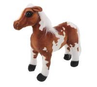 Cabilock Peluche Cheval Réaliste Debout Doux Hypoallergénique Tissu Confortable Décoration Zodiac Cheval pour Garçon Fille et Fête Printemps