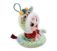 Cabilock Peluche de Serpent Mascotte Année Serpent Peluche Souple pour Décoration Festive et Ornements de an Chinois