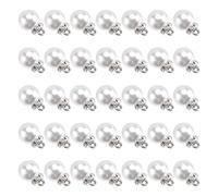 Cabilock Pendentif Bijou Décoratif Blanc en Perles D'imitation pour | Plastique et Métal, Usage pour Créations Artisanales, Effet Décoratif, Accessoire de Décoration