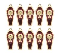 Cabilock Pendentif Crâne en Alliage Noir, Breloque Décorative Polyvalente pour Projets DIY et Réalisations Artisanales Halloween