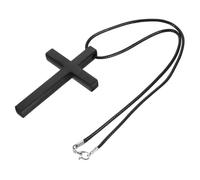 Cabilock Pendentif Croix pour Rétroviseur Auto Noir Décoration Intérieure Unique Accessoire Suspendu Simple et Pratique Embellit Voiture et Angle Mort