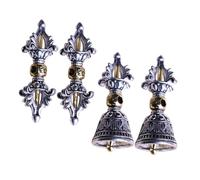 Cabilock Pendentif Rétro Bouddhiste En Métal 4 Pcs Pour Collier Et Porte-clés, Décorations Vintage Pour Bouddhistes, Présent Spirituel, Accessoire Paquet à Main Et Paquet à Dos, Usage Quotidien Et Diy