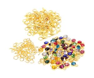 Cabilock Pendentifs Breloques Pierres Précieuses DIY pour Bijoux Faits Main Accessoires Créatifs pour Colliers et Bracelets Design Unique Alliage Doré pour Parures Femme et Création