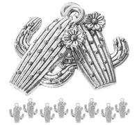 Cabilock Pendentifs Cactus DIY 10 Pièces pour Bijoux Fantaisie, Breloques Métal, Accessoires Créatifs pour Bracelets et Colliers, Art du Bricolage, Présent Loisirs Créatifs