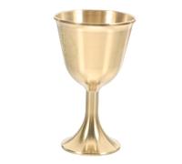 Cabilock Pentagramme Laiton Vintage Gobelet Haut Pied pour Cérémonies Rituels et Prières Coupe Deau à Motif Pentacle Tasse de Boisson Cuivre pour