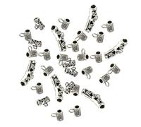 Cabilock Perles D’Espacement en Alliage Tibétain Vintage Pendentifs Breloques DIY 40 Pcs Petites Perles Rondelles pour Création Bijoux Bracelets Colliers et Accessoires Artisanaux