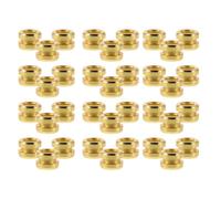 Cabilock Perles de Cordier Métalliques Dorées pour Guitare Folk Acoustique - 50 Pièces pour Cordes Nylon et Classiques - Accessoires Précis de Réglage et Remplacement pour