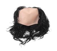Cabilock Perruque noire à coupe courte pour calvitie méditerranéenne - Accessoire réglable pour hommes et femmes lors de fêtes et Halloween