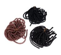 Cabilock Perruques Tressées pour Femmes Dreadlocks de Mascarade Légères et Confortables en Fibre de Polyester Lot de 3 Pièces Style Africain pour Essayer une Coiffure Style Aléatoire