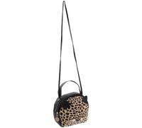 Cabilock Petit Paquet à Main Rond en Pu Motif Léopard et Oreilles de Chat, Grand Capacité Portable pour Rangement Quotidien, pour Voyage et Banquet