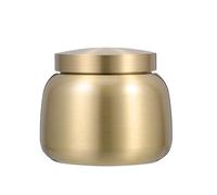 Cabilock Petite Urne pour Cendres de Chien Compacte en Laiton Scellée | Format Portable et Peu Encombrant, Usage Polyvalent pour Restes D’animaux ou Humains, Finition Or