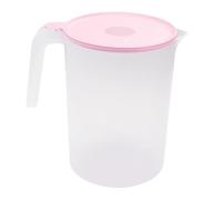 Cabilock Pichet à Boisson Plastique Pichet Froid Chaleur avec Poignée Grand à Juice Transparent Rose pour Réfrigérateur et Pique Réutilisable