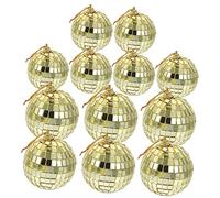 Cabilock Pièces Boules de décoration de Sapin de Noël Pendentif Sapin de Noel décorations dorées Boule Disco Christmas Tree Decoration balles suspendues Ornement Mini-Boule （12pcs3cm+12pcs5cm）