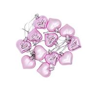 Cabilock Pièces Ornement Coeur Rose Forme de Coeur Le Cadeau accrocher des Boules de noël Entendre des Boules de noël en Forme l'amour Pendentif Gadgets Boules de Noel décorer