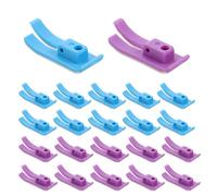 Cabilock Pieds de Machine à Coudre en Plastique Modèle 18, Kit de 100 Patins Presseurs Base en Caoutchouc, Accessoires pour Machine Industrielle, Pied Presseur à Rouleau pour