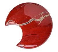 Cabilock Pierre Naturelle Rouge Jaspe Forme De Lune Ornement Cristal Poli pour Décoration Maison Et Bureau Élément De Apaisant