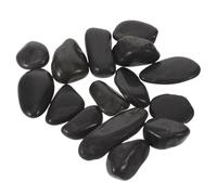 Cabilock Pierres de Cuisson Naturelles en Galets Noirs Ronds en Pavé Lisse pour Cuisson Uniforme et Conservation Chaleur, pour Grillades Extérieures et Restaurants