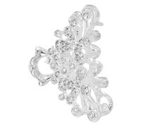 Cabilock Pince à Cheveux Argentée en Métal Forme Fleur Légère et Confortable pour Mariée Accessoire Élégant et Scintillant pour Coiffure de Fête