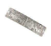 Cabilock Pince à Cheveux Vintage en Alliage Argenté Motif Lune Forêt, Épingle Simple et Élégante pour Usage Quotidien ou Vacances
