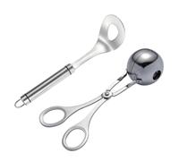 Cabilock Pince et Cuillère Inox Viande Dérapante pour Outil Créatif Multifonction pour Poissons Crevettes et Pâtisseries à Réutilisable