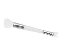 Cabilock Pinceau de Maquillage Double Embout Blanc pour Contour du Nez Brosse à Poudre et Highlighter Outil de Maquillage Visage Portable pour Femme Pinceau Estompeur Précis et