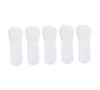 Cabilock Pinceau de Maquillage Mini Plat Blanc 5pcs pour Blush Multi-usage en Fibres Synthétiques Réutilisables, pour Usage Maquillage Visage Portable