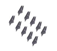Cabilock Piquet de Tente en Forme, Pinces de bâche en Nylon Noir, Lot de 10, Forte Tenue, Interface dentée, pour tentes de Camping et auvents, Voile, Pique-niques