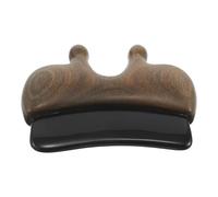 Cabilock Planche de Massage Facial Gua Sha en Bois de Santal, Outil de Thérapie Corporelle Naturel, Outil Gua Sha pour Visage et Contour des Yeux, Massage Relaxant pour Spa à Domicile