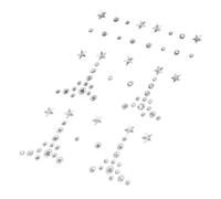 Cabilock Planche de Strass Autocollants Visage Yeux Gemmes Autocollantes Décoratives de Larmes Perles Autocollants pour Maquillage et Loisirs Créatifs Éclat Subtil pour Fêtes et