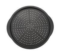 Cabilock Plaque À Pizza Antiadhésive En Acier Au Carbone Diamètre De 38 Cm Avec Oreilles Pour Une Manipulation Facile