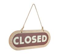 Cabilock Plaque de Porte Bois Double Face Ouverte Décoration Suspendue Polyvalente pour Boutique et Simple