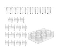 Cabilock Plaque de Réaction Chimique Plastique Transparent Cavités avec Couvercles Outil de Laboratoire pour Analyse Qualitative et Expérimentation