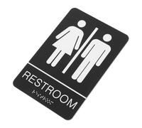 Cabilock Plaque Signalétique Unisexe Acrylique Auto-adhésive pour Toilettes Bureau et Restaurant Panneau Clair et avec Braille pour Indication